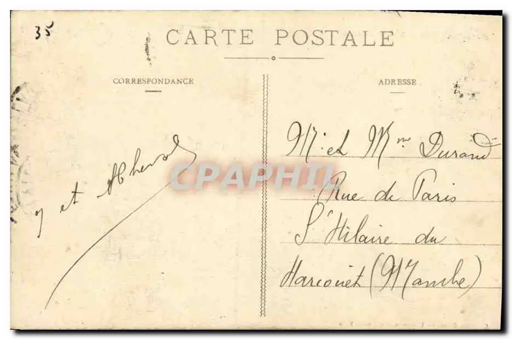 Saint-Malo — O Môle sob tempestade — G. F. Guérin, n° 4980 - Verso