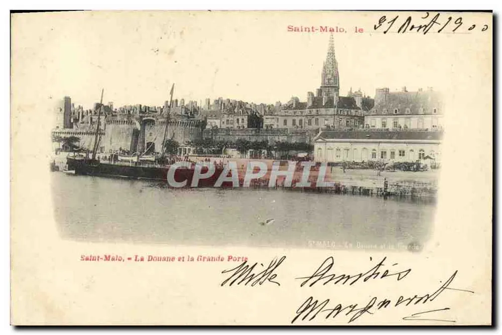 Saint-Malo, die Donan und die Grande Porte — unbekannter Verleger, Seriennummer nicht sichtbar - Vorderseite