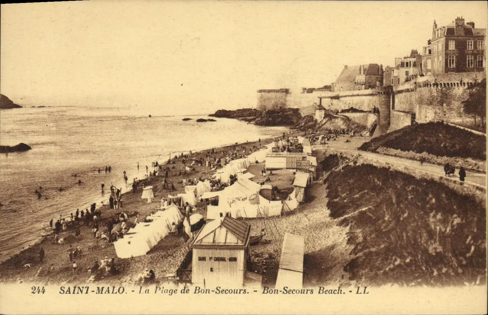 Saint-Malo - A Praia de Bon-Secours - Bon-Secours Beach - LL - Frente