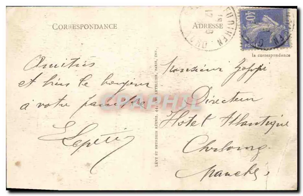 Saint-Malo - O Castelo e a Praça - LL. - N° 127 - Verso