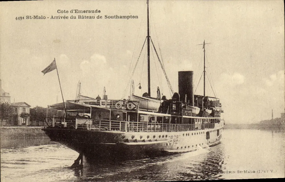 Ankunft des Schiffs von Southampton — St-Malo — Verlag Quérin St-Malo (I. und V.) - Vorderseite