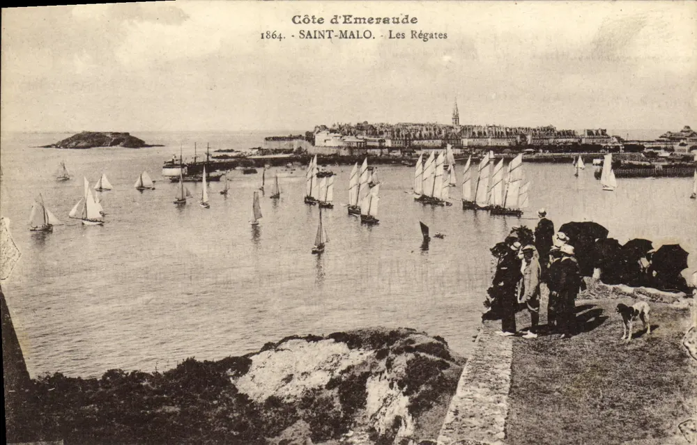 Saint-Malo — As Regatas — 1864 - Frente