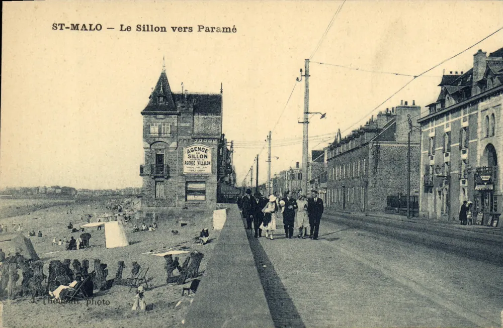 ST-MALO — Het Sillon richting Paramé — Foto van J. Thaude - Voorkant