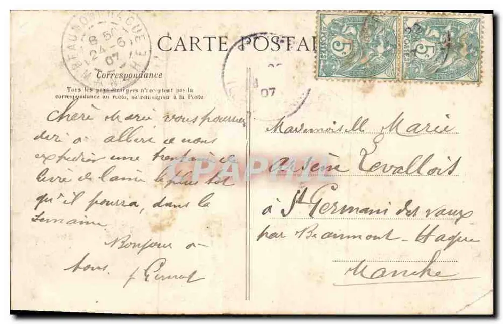Saint-Malo — A Grande Rue — G.F. — Coleção Gwéman Fils d'né, Saint-Malo - Verso