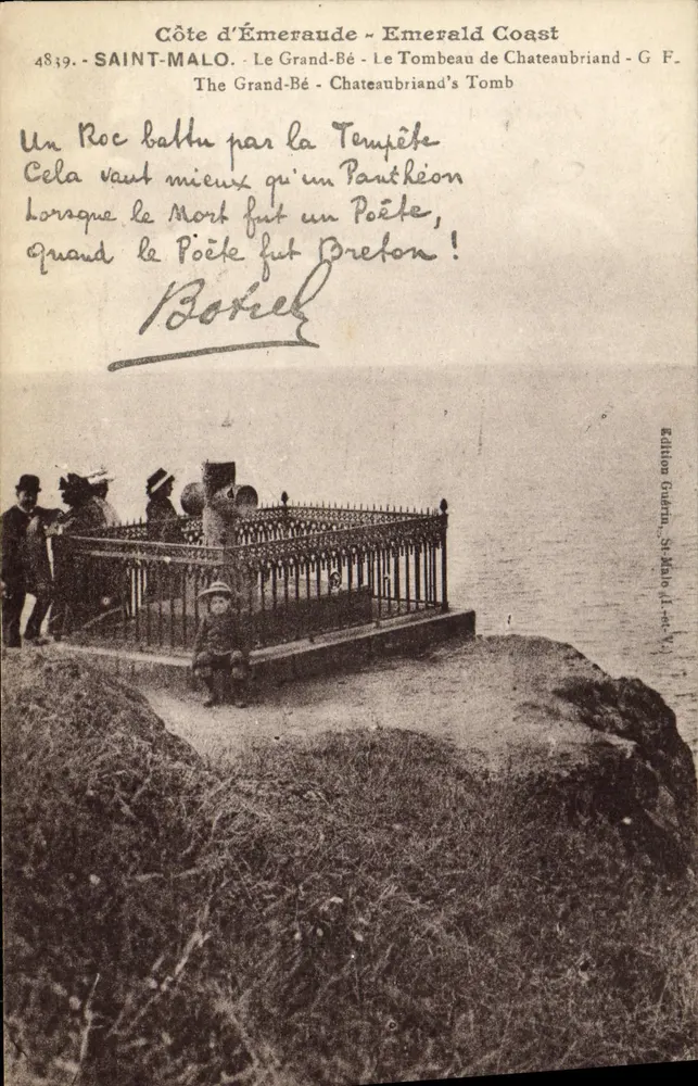 Saint-Malo - Der Grand-Bé - Grabmal von Chateaubriand - G.F. - Edition Guérin, Saint-Malo (n°4839) - Vorderseite