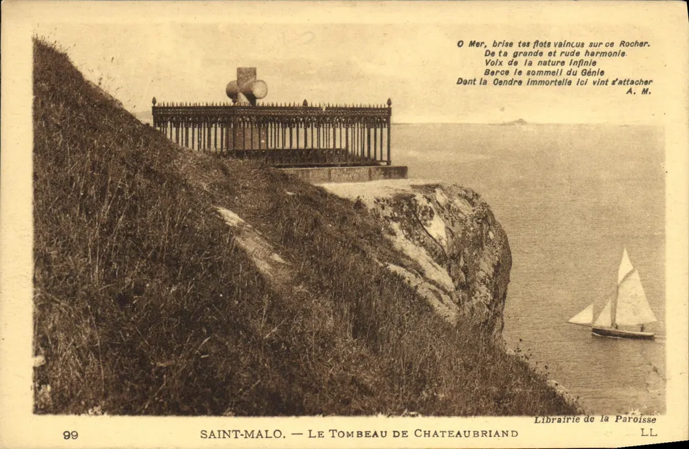 Saint-Malo — Das Grab von Chateaubriand — Buchhandlung der Paroisse - Vorderseite
