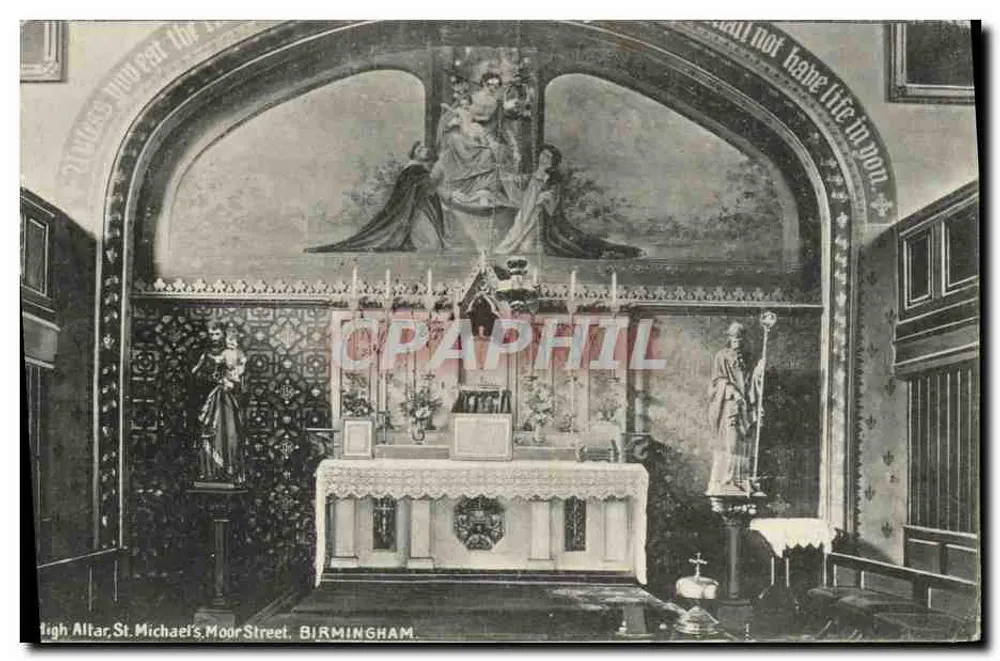 Hauptaltar der Kirche St Michael's, Moor Street — Birmingham — Verlag W. Stackmann & Co. Nr. 7099 - Vorderseite