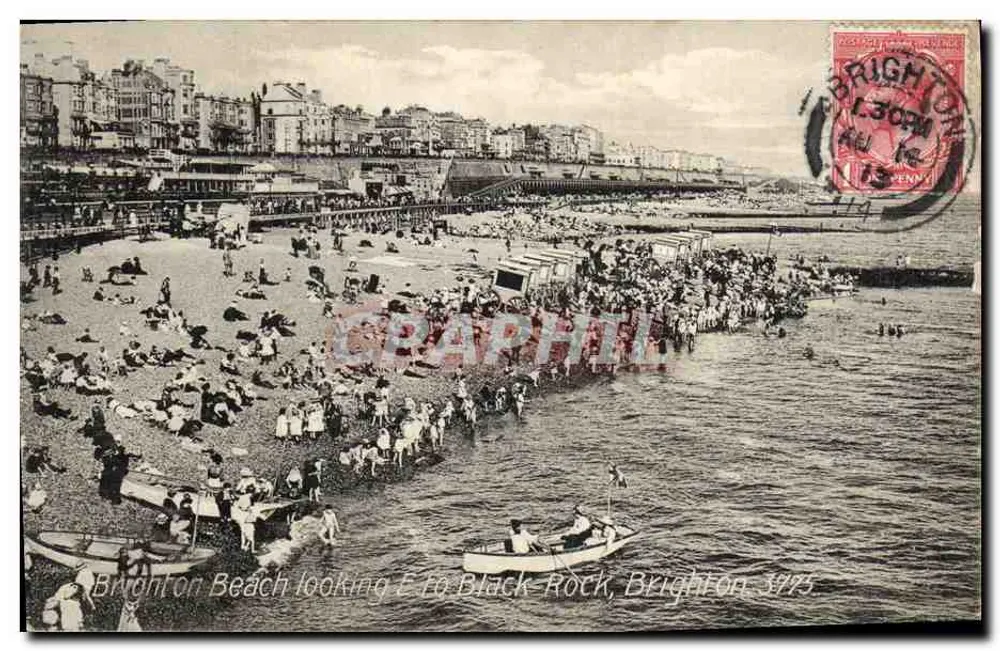 Brighton Beach mirando a E hacia Black-Rock, Brighton — J. Welch & Sons, Portsmouth, n°3391 - Anverso
