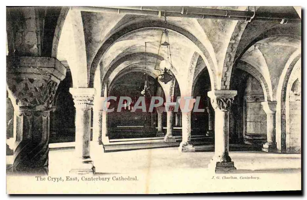 A Cripta, Leste, Catedral de Canterbury — J. G. Charlton, Canterbury - Frente