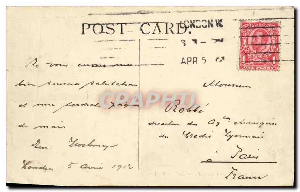 LONDRES — Cheapside — Vista Oeste — LL. — N°80 - Verso