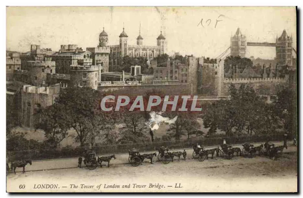 LONDON — Die Tower of London und Tower Bridge — Continentale Buchhandlung, S. W. - Vorderseite