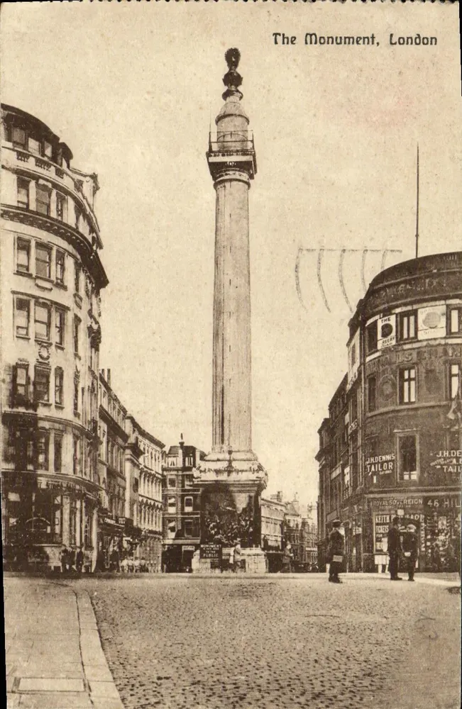 The Monument, Londres — vista urbana — editor não identificado - Frente