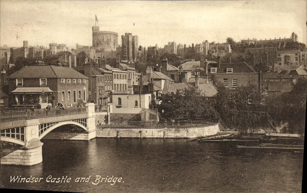 Castelo de Windsor e Ponte — Série Frith — P. Frith & Co. Ltd. Boğaz, No. 83570 - Frente