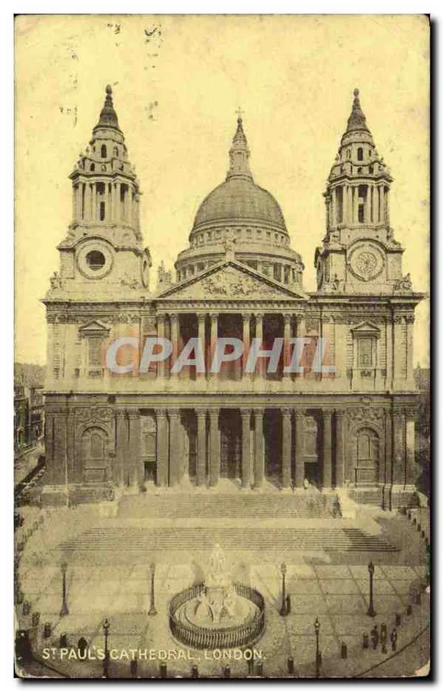 St Paul's Cathedral, London — vue de la façade avec dôme et tours — éditeur ST PAUL'S CATHEDRAL, LONDON - Frente