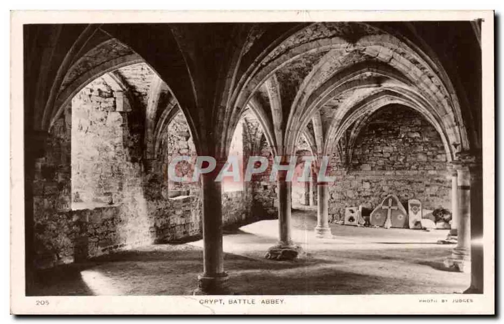Cripta, Abbey of Battle — Hastings — Foto por Judges, n°205 - Frente