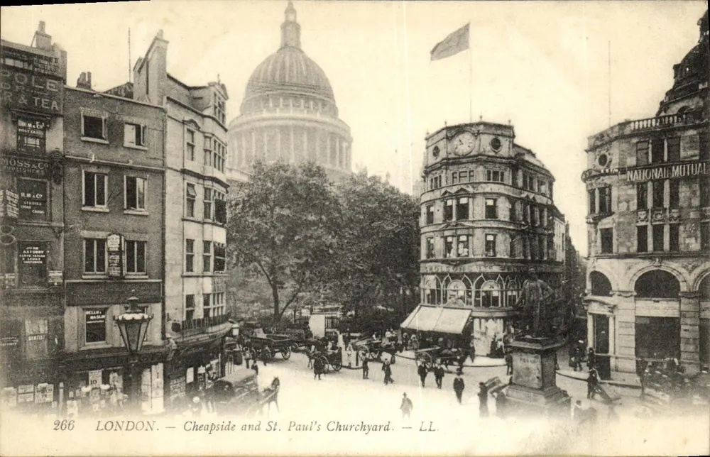 LONDON — Cheapside und Saint-Paul Square — LL. — Nr. 266 - Vorderseite