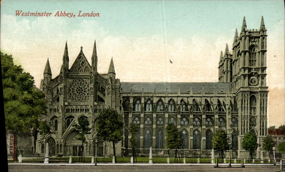 Abadia de Westminster, Londres — vista da fachada — editor desconhecido, série não identificada - Frente