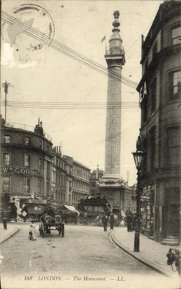 LONDON — The Monument — LL. — W.M. GOOD & CO. — 1888 - Frente