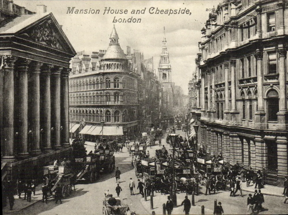 Mansion House e Cheapside, Londra — Serie Valentine's — n° 2C51 - Recto