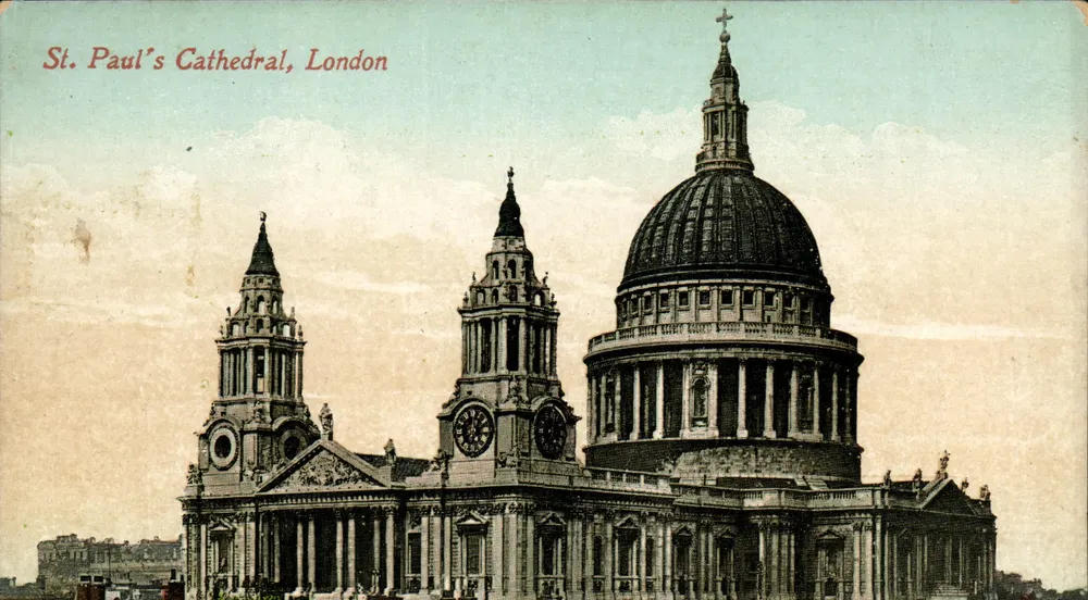 Catedral de São Paulo, Londres — vista panorâmica — editor não identificado - Frente