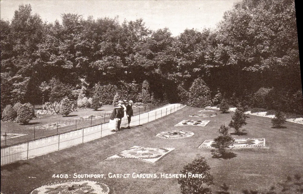 Southport, Carpet Gardens, Hesketh Park — Serie 44018 — Sériatone Series, The Photocrom Co Ltd, London - Vorderseite
