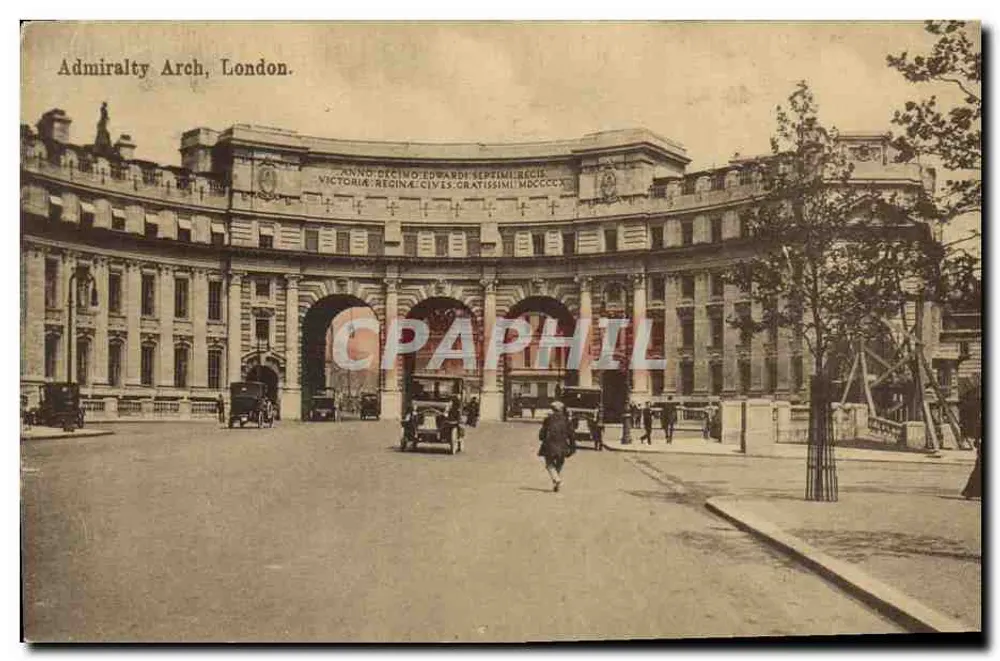 Admiralty Arch, Londyn — widok architektoniczny — J.A. Kenatt's Book Salon, Londyn - Awers