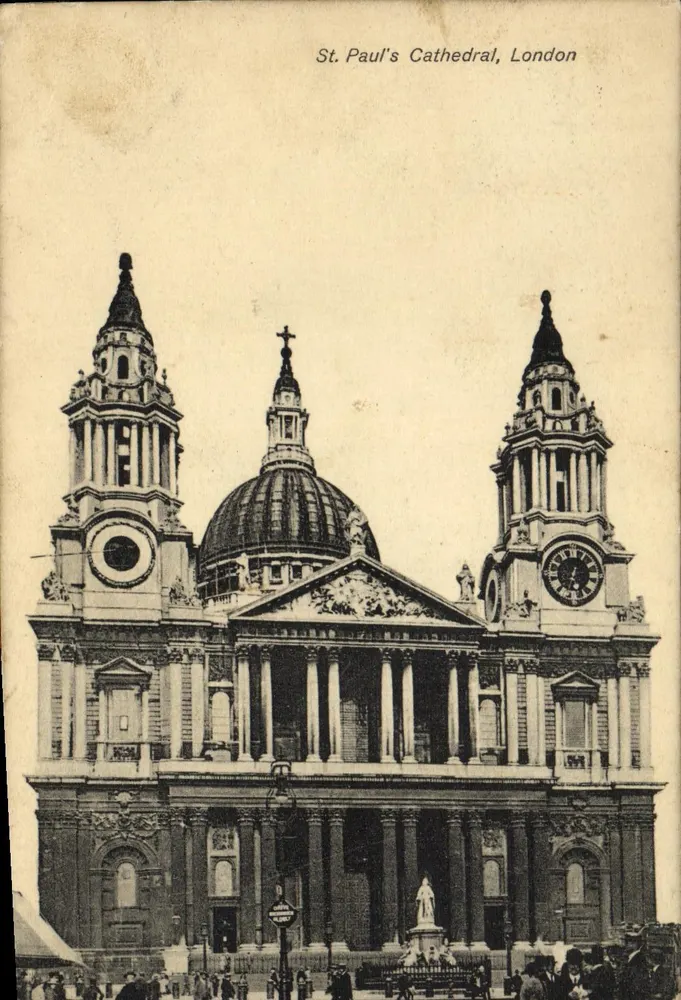 Catedral de São Paulo, Londres — vista frontal — editor desconhecido - Frente