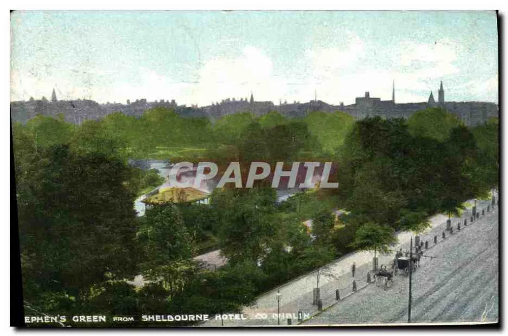 Stephen's Green — vista do hotel Shelbourne — Dublin, Irlanda - Frente