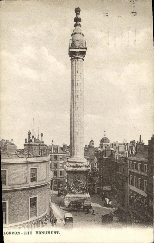 LONDRES—O MONUMENTO — The London Stereoscopic Company, série 'THE MONUMENT' - Frente