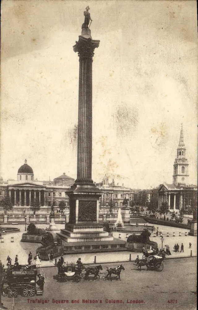 Piazza Trafalgar e Colonna di Nelson, Londra — Kerrells, n° 4371 - Recto