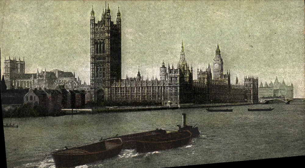 Ansicht von London — Palast von Westminster und Big Ben — Verlag nicht sichtbar - Vorderseite