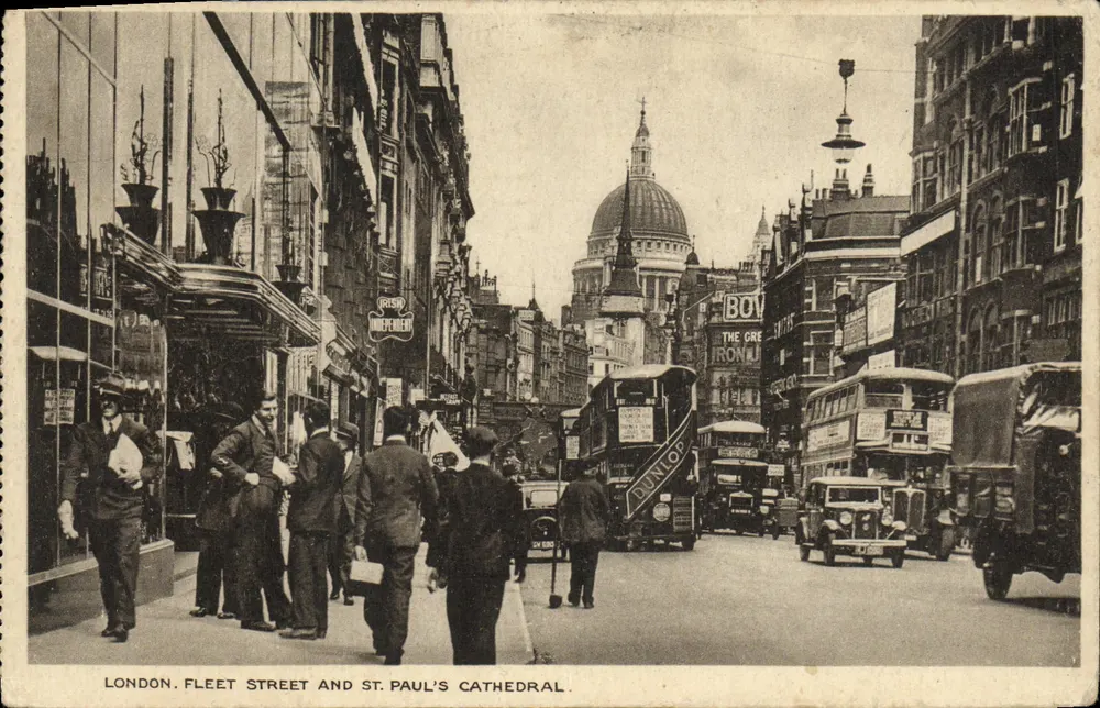 London. Fleet Street und St. Paul's Cathedral — Verleger nicht sichtbar - Vorderseite
