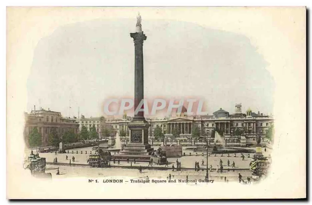 LONDON — Trafalgar Square and National Gallery — No. 1 - Front
