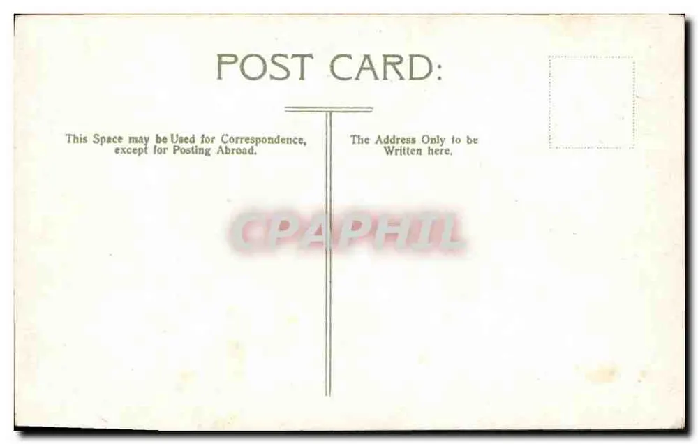 Guildhall — Londres — carta postal antiga - Verso