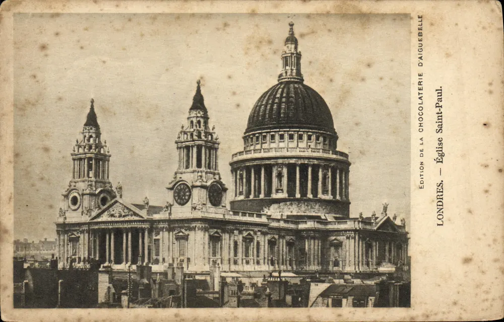 Église Saint-Paul — vue de la coupole et des tours — Édition de la Chocolaterie D'Aiguebelle - Frente