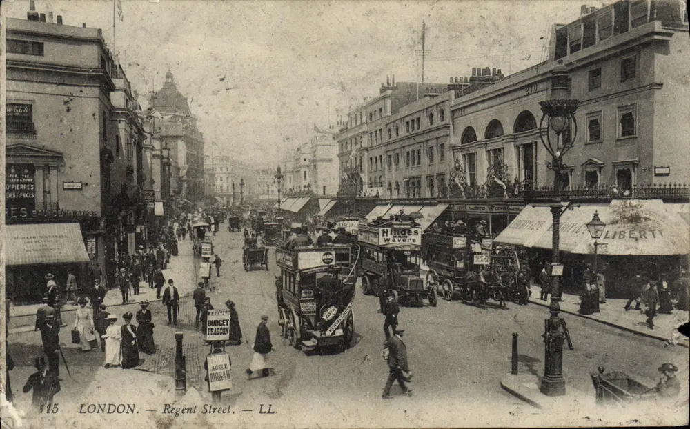 LONDON — Regent Street — LL. — Éditeur : LL. — N° 115 - Frente