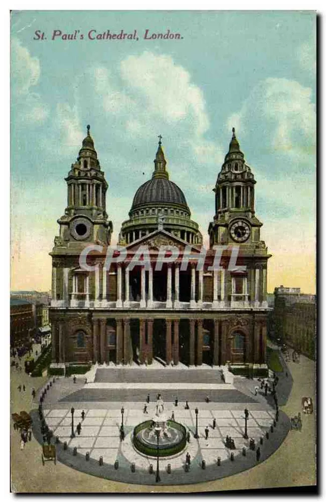 Catedral de São Paulo, Londres. — Vista panorâmica — Série Nacional, M. & L. Ltd. - Frente