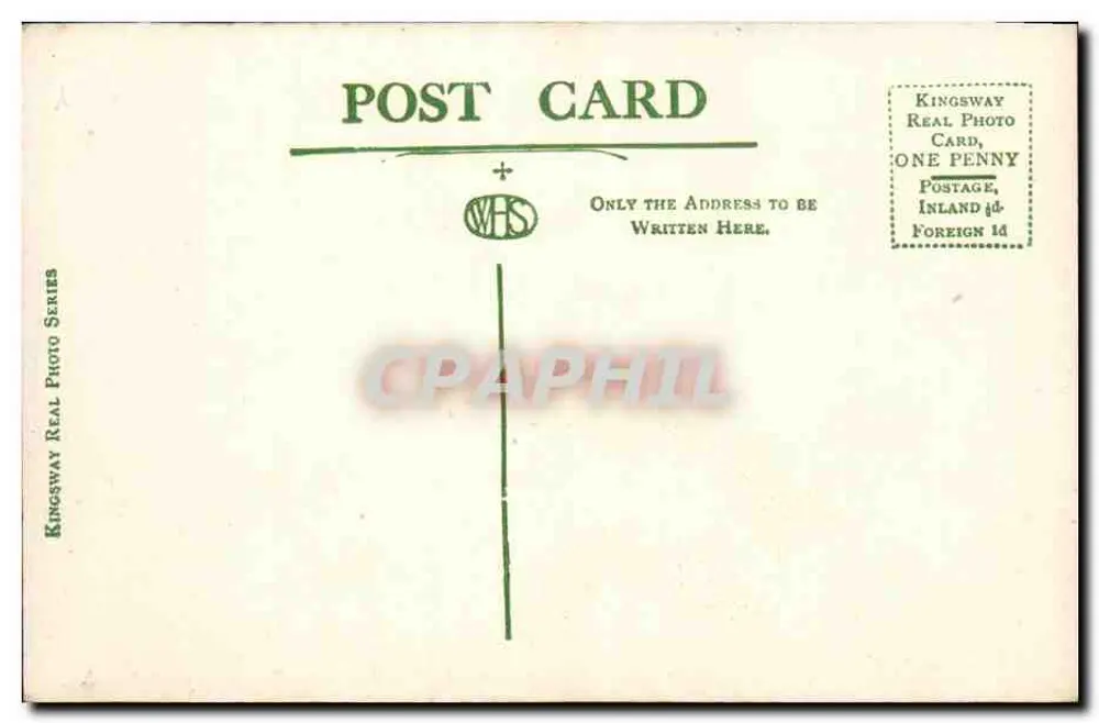 Trafalgar Square, mostrando a Coluna de Nelson, Londres — Kingsway Real Photo Card, série 11788 - Verso