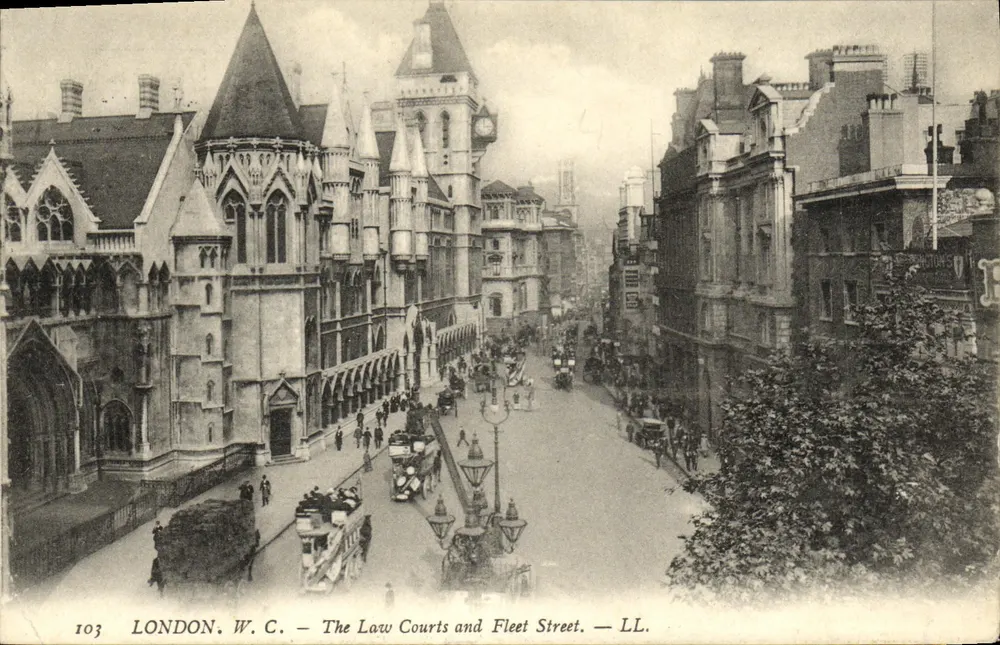 LONDON. W. C. — Die Gerichtshöfe und Fleet Street. — LL. — 103 - Vorderseite