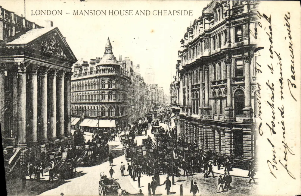 LONDRES – MANSION HOUSE AND CHEAPSIDE – Editor: Edmond Billeston, Londres - Frente