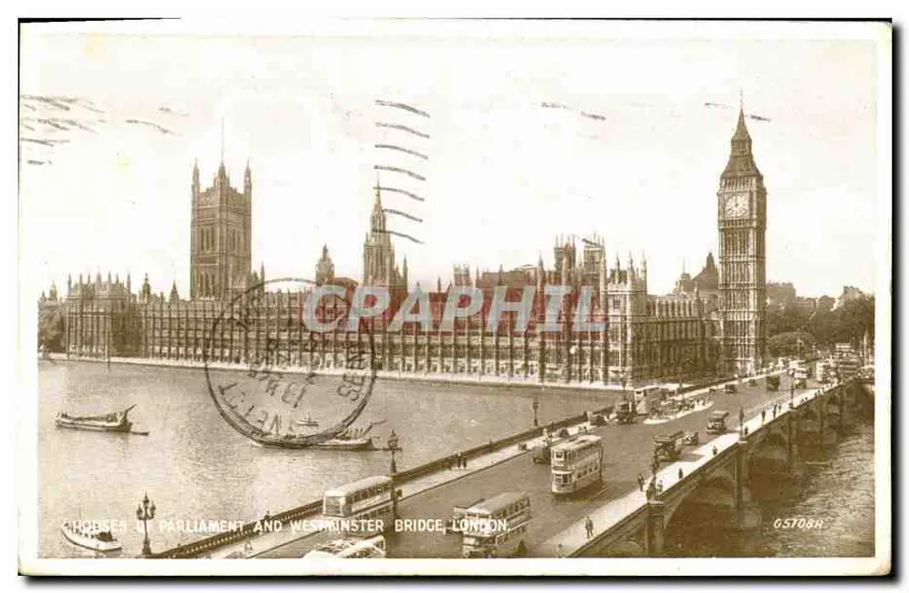 Häuser des Parlaments und Westminster Bridge, London — Carbotone & Sons, Ltd. n° 657088 - Vorderseite