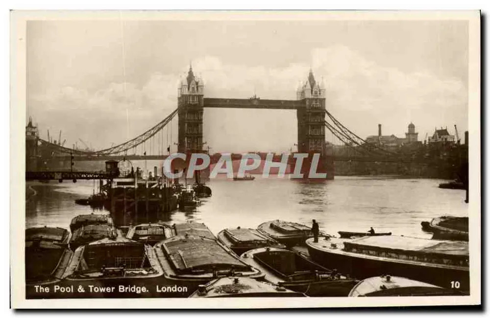 The Pool & Tower Bridge. Londres — editor desconhecido, n° de série 10 - Frente