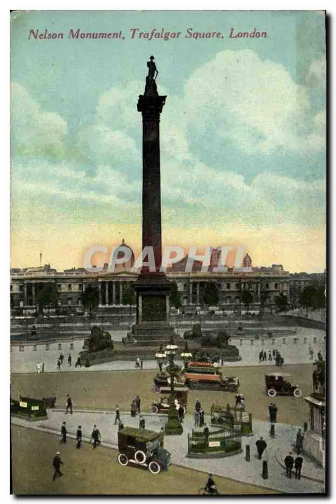 Nelson Monument, Trafalgar Square, Londen — Nationale Serie, M & T. Ltd. n°7501 - Voorkant