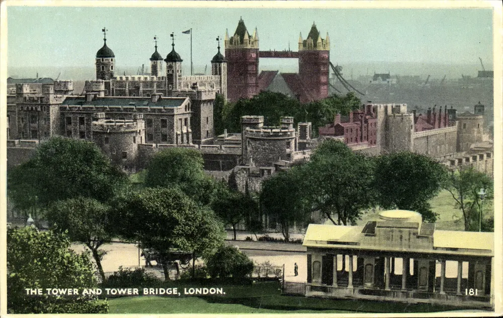 A Torre e o Tower Bridge, Londres — editor desconhecido, n° de série 181 - Frente