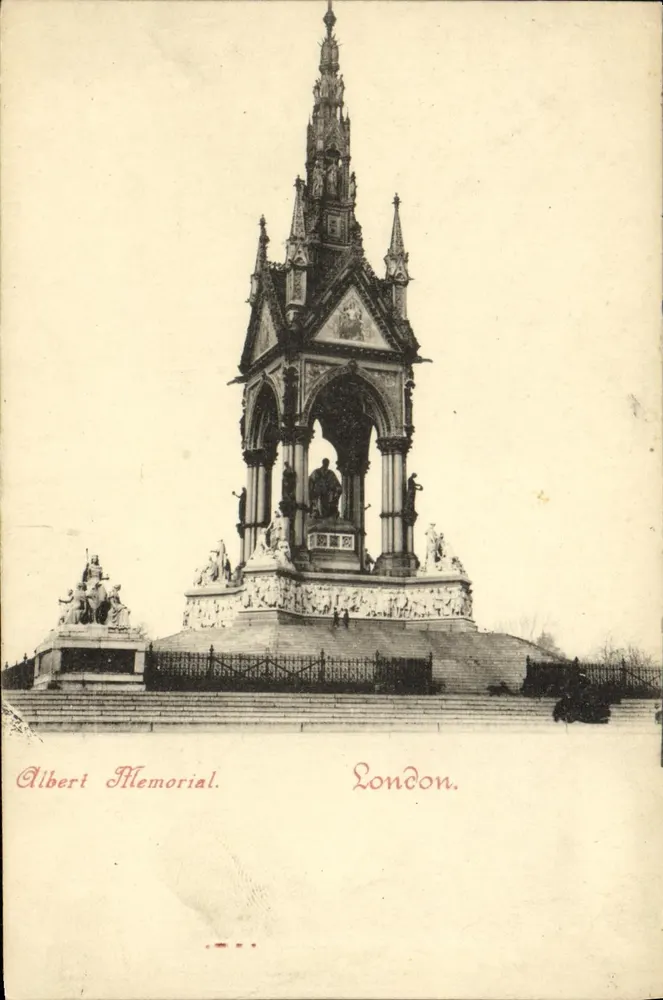 Memorial de Albert — Londres — carta postal - Frente
