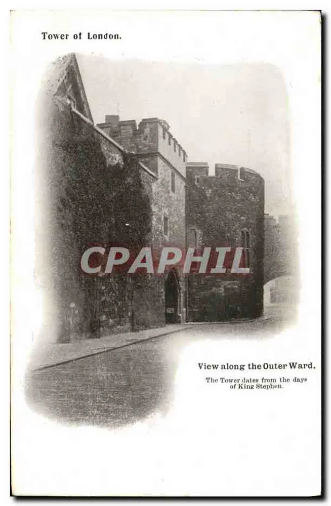 Turm von London — Ansicht entlang der Outer Ward — GP Printers - Vorderseite