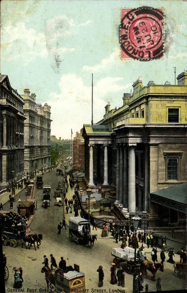 Geral da Correios e Rua Andersgate, Londres — A Série 'Falcão' — editor desconhecido, número de série não visível - Frente