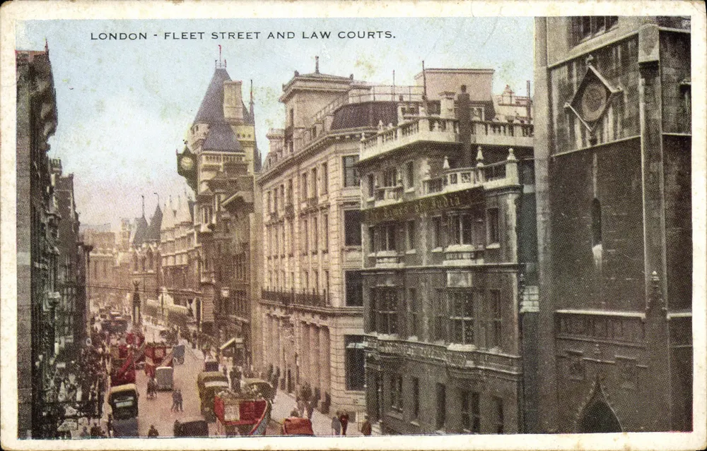 London — Fleet Street und die Gerichte — Inter-Art Photocolor View Series - Vorderseite