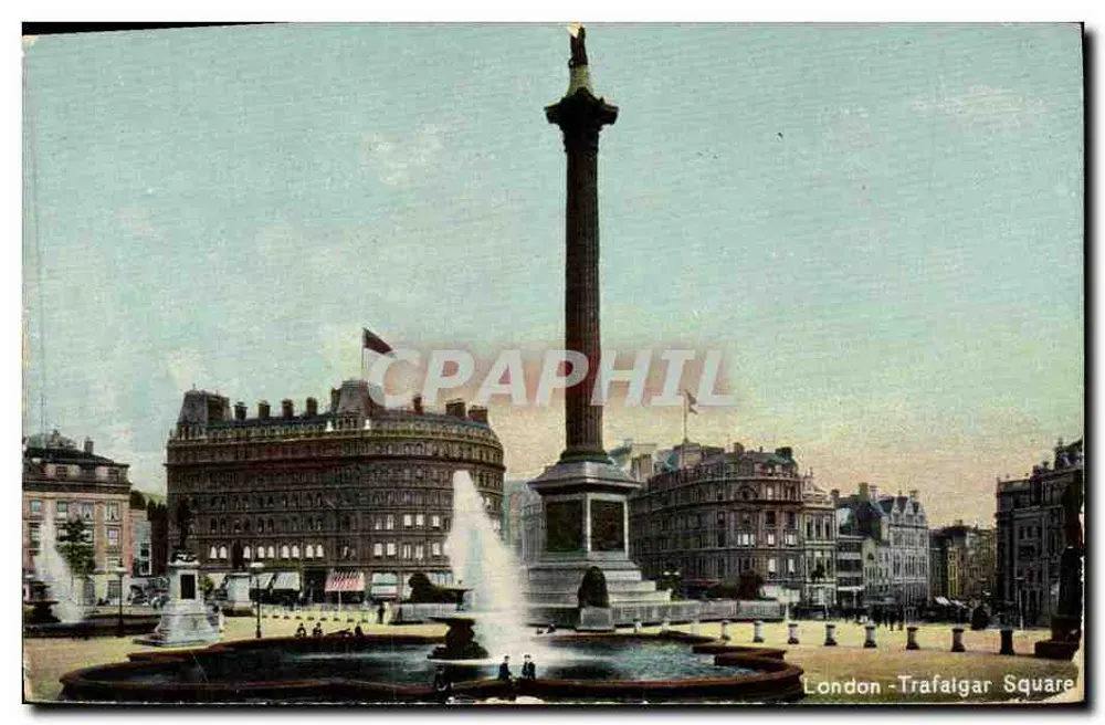 London - Trafalgar Square — monument et fontaines — H. Vertigan & Co., London - Frente