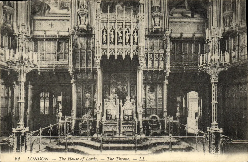 LONDON — Das House of Lords — Der Thron — LL. - Vorderseite